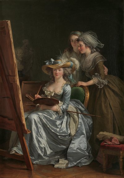 Self-Portrait with Two Pupils by Adelaide Labille Guiard
